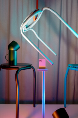 Set Design with stools and lamps