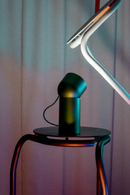 Set Design with stools and lamps 